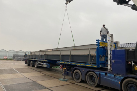 Project platdak constructie 17m laden